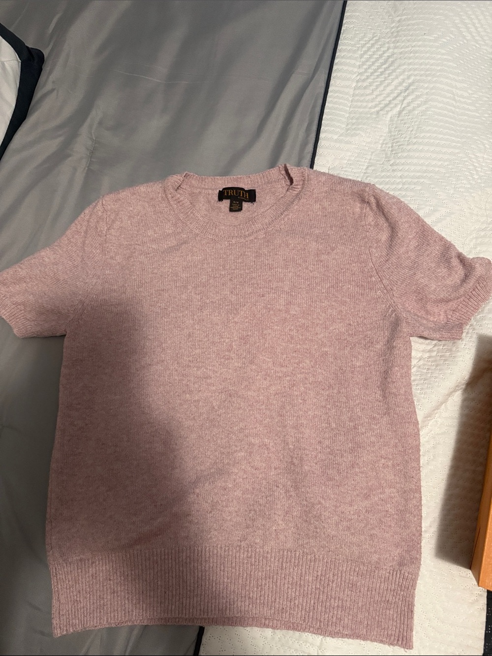 Truth Soft Rose Short-Sleeve Crewneck Sweater for Men